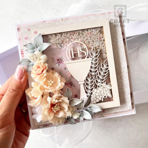 Kartka okolicznościowa ręcznie robiona – KOMUNIA ŚWIĘTA handmade 028