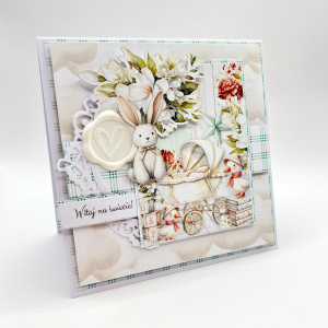 Kartka okolicznościowa ręcznie robiona – NARODZINY handmade 001