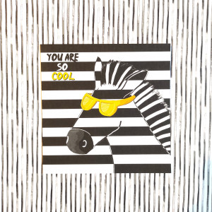 Kartka okolicznościowa z Zebrą