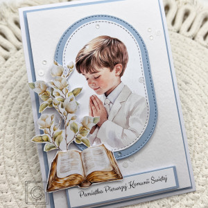 Kartka Pamiątka I Komunia Świętej dla chłopca