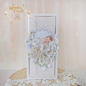 Kartka pamiątka na chrzest roczek narodziny "CherishedMemories" GOTOWA