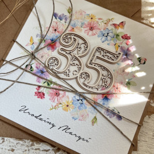 Kartka personalizowana ręcznie robiona na 35 urodziny KU30-049
