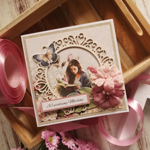 Kartka personalizowana urodzinowa dla dziewczyny, różowa