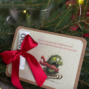 Kartka podarunkowa świąteczna na gotówkę