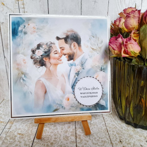 Kartka premium ślubna | W dniu ślubu wszystkiego najlepszego