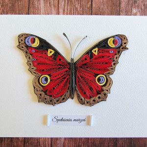 Kartka - RUSAŁKA PAWIE OKO - quilling