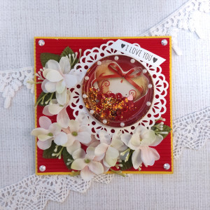 Kartka-shaker na walentynki #2