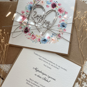 Kartka ślubna boho z życzeniami 40