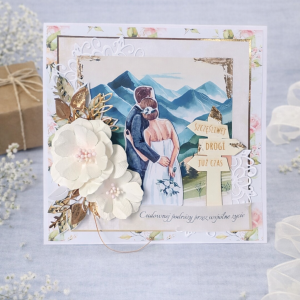 Kartka ślubna dla miłośników podróży nr K04