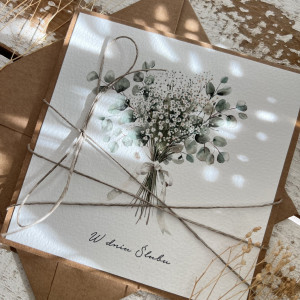 Kartka ślubna - gipsówka KSZ-146