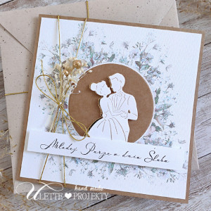 Kartka ślubna gotowa do wysłania z kopertą na pieniądze 10