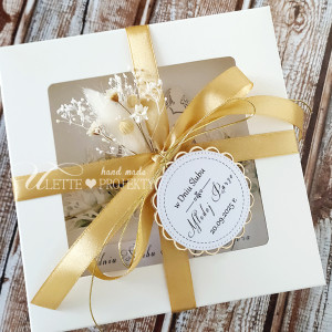 Kartka ślubna gotowe życzenia w pudełku 1