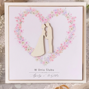 Kartka ślubna Miłość w różu nr K16
