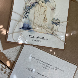 Kartka ślubna personalizowana z kopertą KSLP-881