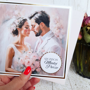 Kartka ślubna premium | Szczęścia Młodej Parze