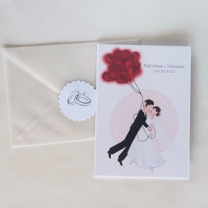 Kartka ślubna – ręcznie rysowana ilustracja