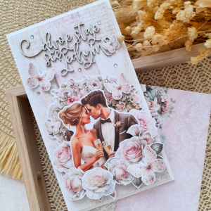 Kartka ślubna w pudełku | Dwoje staje się jednym