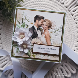 Kartka ślubna w pudełku, personalizowana pamiątka na ślub, s13