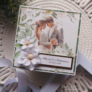 Kartka ślubna w pudełku, personalizowana pamiątka ślub, s16