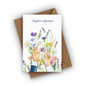 Kartka ślubna- Wspólnie rozkwitajcie