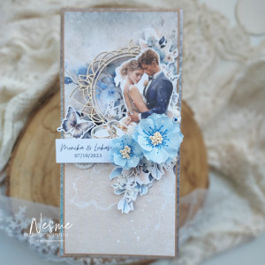 Kartka Ślubna z kwiatami