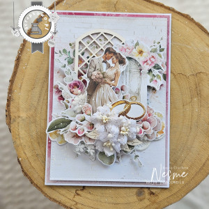 Kartka Ślubna z kwiatami 3