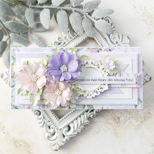Kartka ślubna z kwiatami K07