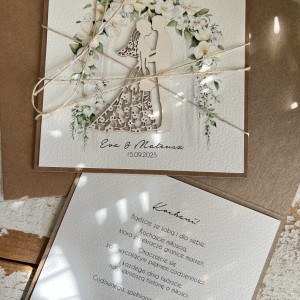 Kartka ślubna z personalizacją boho 3211