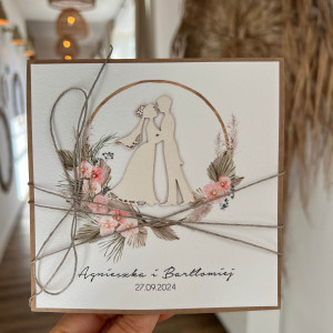 Kartka ślubna z personalizacją boho KSLP-168