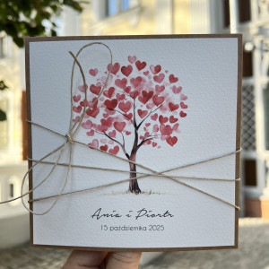 Kartka ślubna z personalizacją ręcznie robiona
