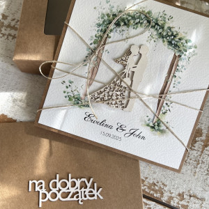 Kartka ślubna z personalizacją w pudełku 3232