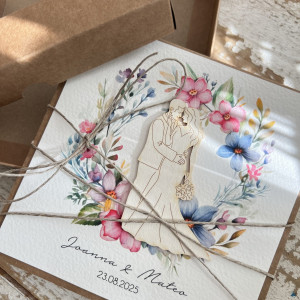 Kartka ślubna z pudełkiem boho CP KSPU-632