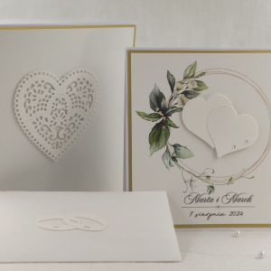 Kartka ślubna z pudełkiem i kopertą, WA 23