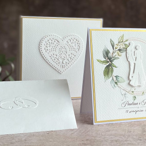 Kartka ślubna z pudełkiem i kopertą, WA 23B