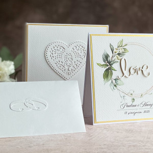 Kartka ślubna z pudełkiem i kopertą, WA 23D