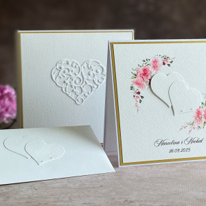 Kartka ślubna z pudełkiem i kopertą, WA54