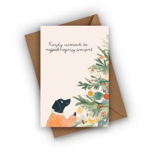 Kartka świąteczna- Każdy uśmiech to najpiękniejszy prezent