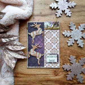 Kartka świąteczna z jeleniem #3