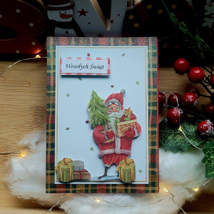 Kartka świąteczna ze Świetym Mikołajem