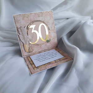 Kartka sztalugowa - 30 urodziny dla kobiety