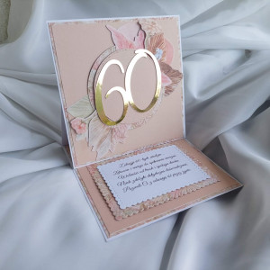 Kartka sztalugowa - 60 urodziny dla kobiety