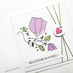 Kartka urodzinowa dla kobiety minimalistyczna