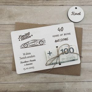 Kartka urodzinowa na pieniądze 2