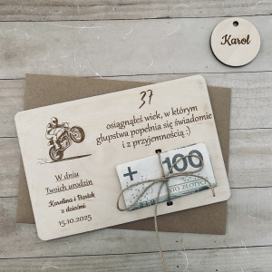 Kartka urodzinowa na pieniądze 7