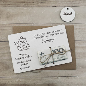 Kartka urodzinowa na pieniądze 8