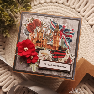 Kartka urodzinowa personalizowana w pudełku, brytyjska, u112