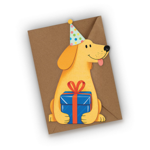 Kartka urodzinowa- Piesek urodzinowy