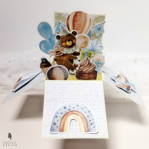 Kartka urodzinowa pop-up dla chłopca KPU-03