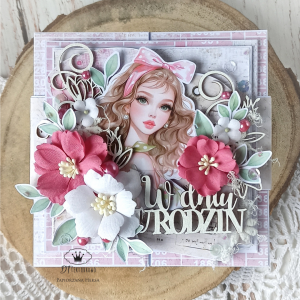 Kartka urodzinowa / różowa 1