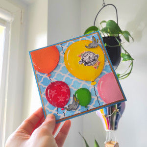 Kartka urodzinowa z balonami